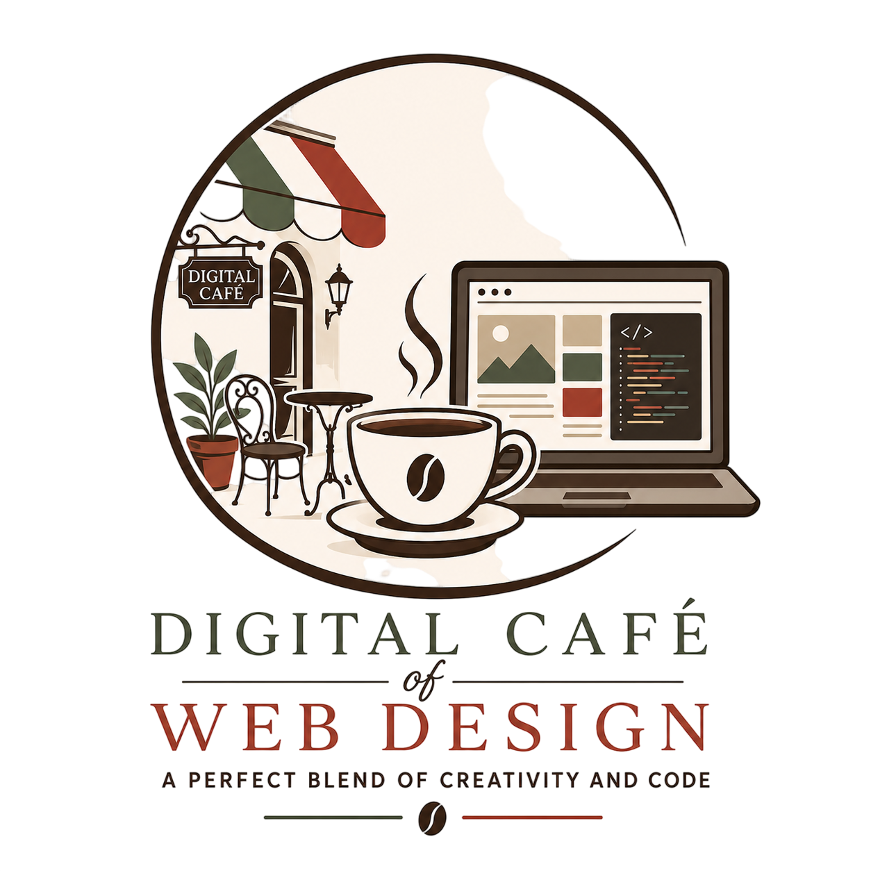 Digital Cafe Web Design Logo